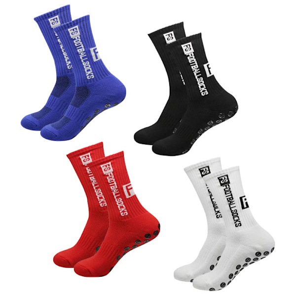 4 Paria Socr Sukkia Urheilusukkia Liukueste Sukat Koripallosukat Spot Kumiset Liukueste Puuvilla Socr Sukat 4 pairs black One Size