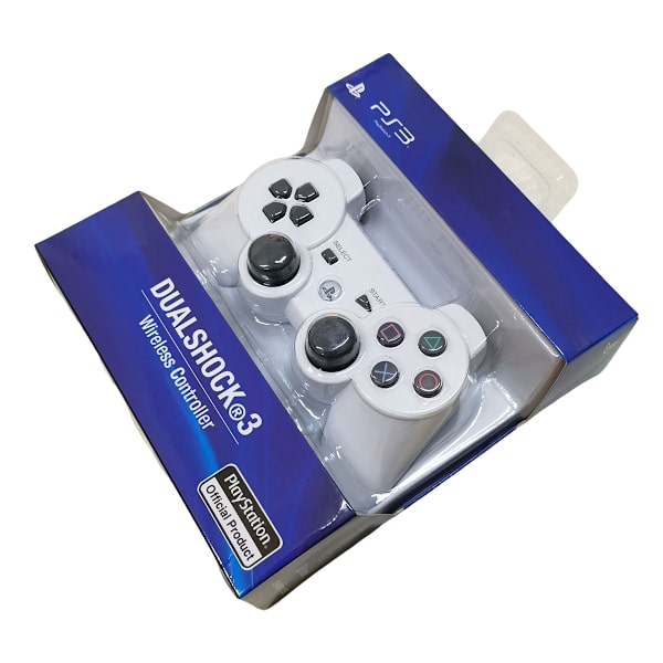 PS3 Bluetooth trådløs Bluetooth vibrationscontroller ps3 spil trådløs controller white