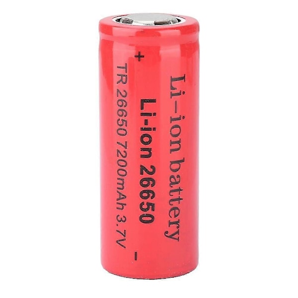 26650 7200mAh 3.7V Ladattava Akku Mini Koko Kannettava Suuri Kapasiteetti Punainen