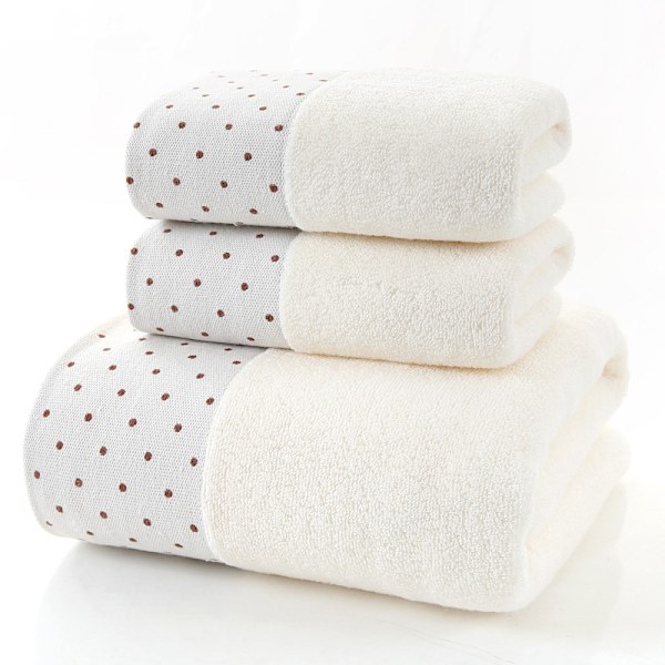 3-delars handduksset i bomull, 35 x 75, 70 x 140, badhandduk med geometriskt tryck 10 70x140 3pcs