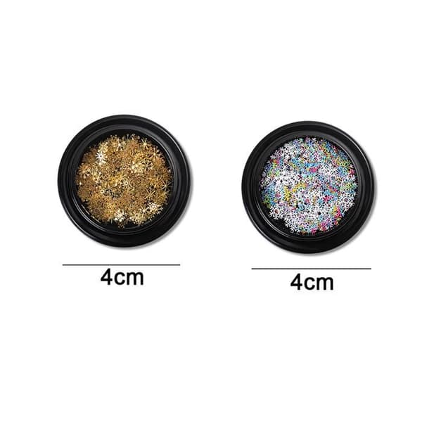 Glitter til jule-neglekunst, dekorasjon og manikyr for neglekunst.