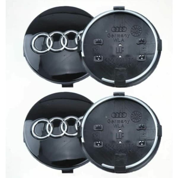 4 st Bilnavkapslar Kompatibla med Audi 60MM ABS Au