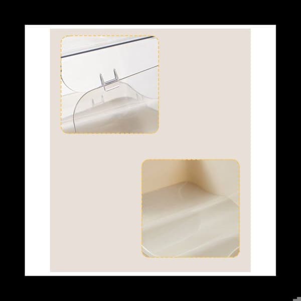 2 x opbevaringshylder, plast, transparent