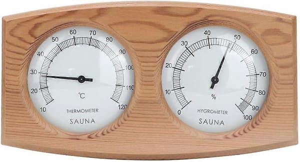 2025 Ny Bastutermometer 2 i 1 Trä Termo Hygrometer Termometer Hygrometer Ångbastu Tillbehör