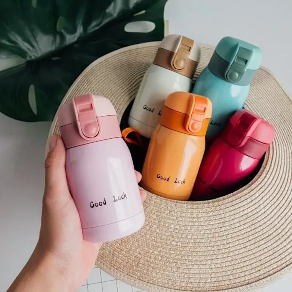 Mini Termosmugg 200ml/360ml Fickmugg Rostfritt Stål Termisk Kaffe M Vakuumflaska Isolerad Varmvattenflaska Barnpresent Blue