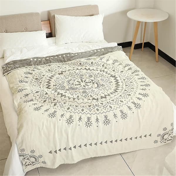 Bomullspledd Boho Sengeteppe Dobbeltsidig Pledd Sengetøy Sofatrekk Laken 150 X 200 Cm color 5