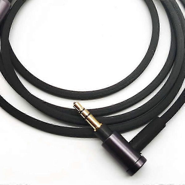 Til Sony WH-1000 XM2 XM3 XM4 H900N H800 hovedtelefon 3,5 mm lydkabel, 1,5 m/4,9 ft langt (sort uden mikrofon) Black Without Mic