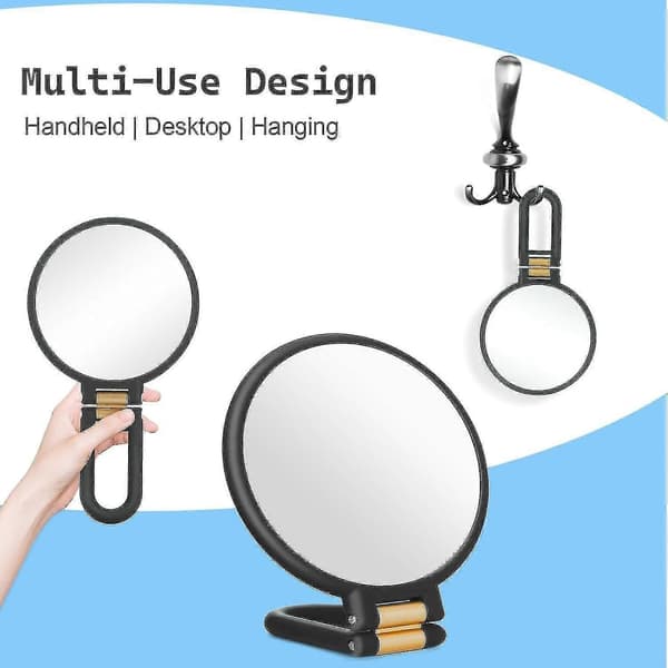 30x Magnifying Mirror Travel Handheld Mirror with Handle - Double-Sided Handheld Mirror with 1X 30X Magnification White White