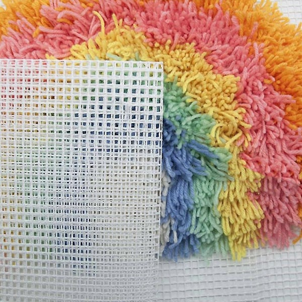 50x100cm Mesh Stoff for Låshekle Teppe Hekling Laging Tapestry Lerret DIY Verktøy