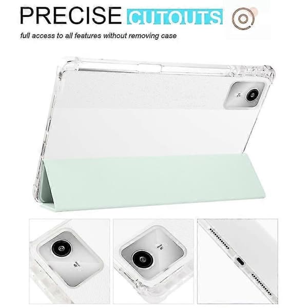 3-fold Læder Etui Til Lenovo Tab M11 / Xiaoxin Pad 11 2024 Light green