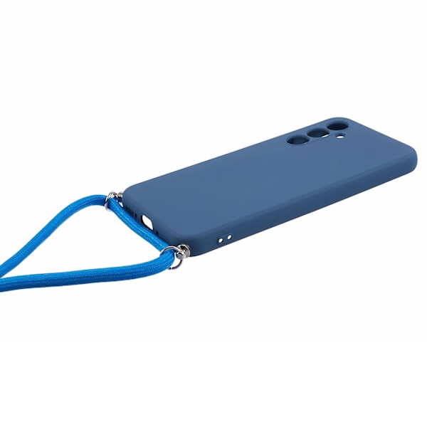 För Samsung Galaxy A54 5G TPU Skal Fiberfoder Gummibelagt Skydd med Lång Snodd Azure Style G Samsung Galaxy A54 5G