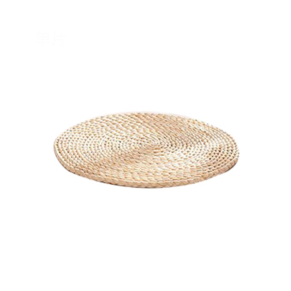 Tatami Futon Meditasjonspute tykk/tynn Rund Pute Maiskolbe Stråflettet Matte Japansk Stil Pute med Silkevatt Single Layer diameter 30