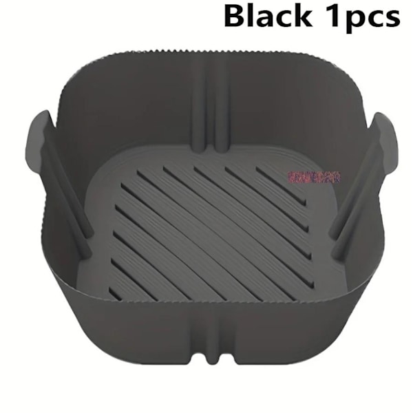 Återanvändbar Silikonform för Airfryer, Ugn - Tillbehör för Beläggning - Pizza - Friterad Kyckling black 1pcs