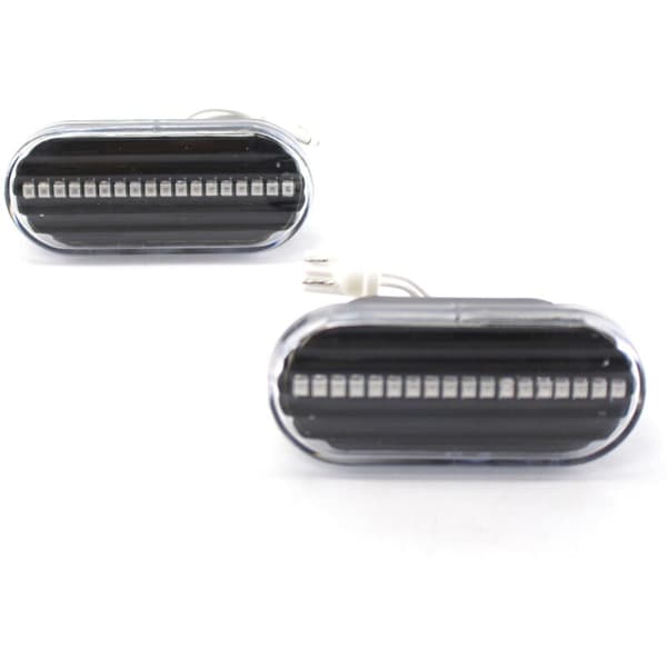 LED-sidemarkeringslys til MK4 R32 Golf B5 B5.5 Ny, erstatningsblinklys, sort røget linse