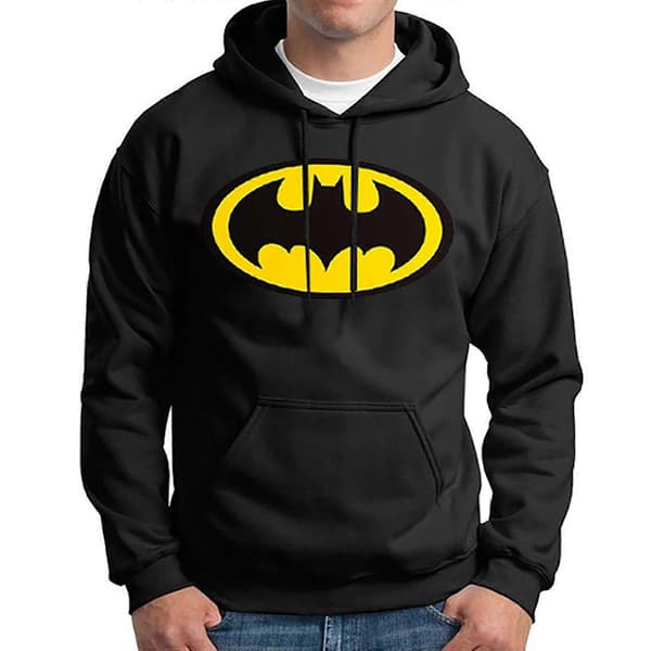Herre Toppe Superman Batman Hættetrøje Pullover Sweatshirt Black M