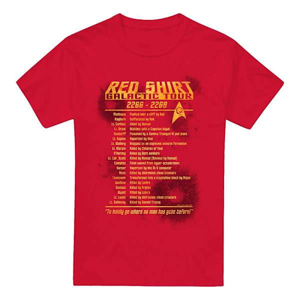 Star Trek Herr Röd Tröja Tour T-Shirt XL Röd Red XL