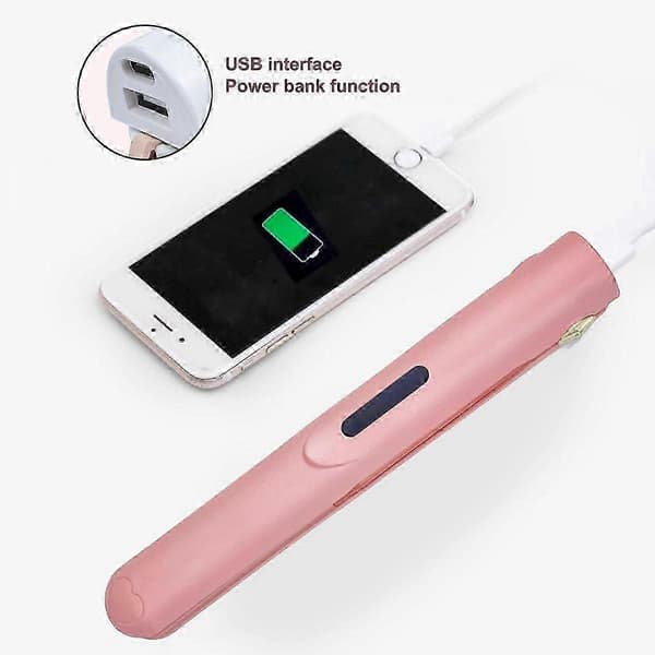 Trådløs rettetang kam Lading Bærbar USB Rull Rett Dobbel Bruk Hårrettetang