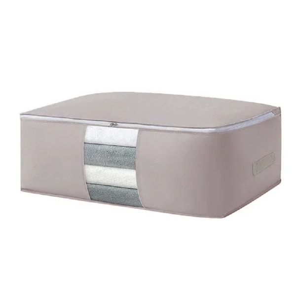 Vikbara förvaringsväskor för kläder och täcken - Extra stor kapacitet för flytt och packning Grey 70x50x26
