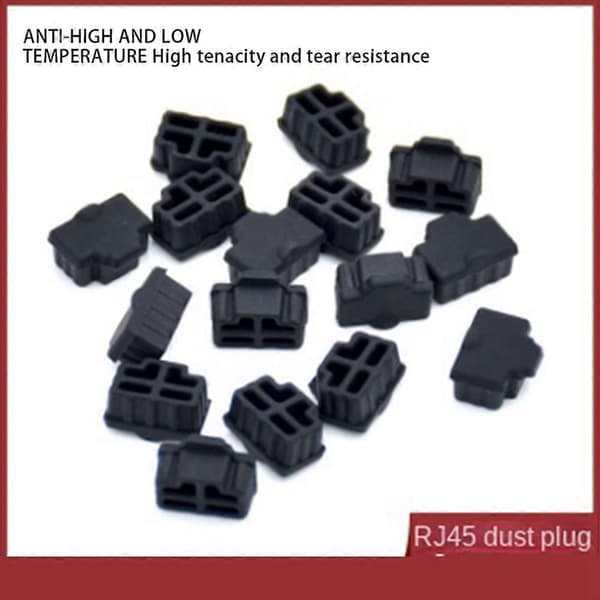 Rj45 Silikone Støvprop Støvhætte Støvhætte Router Switch Netværkskabel Interface Computer Netværkskabel Støvhætte