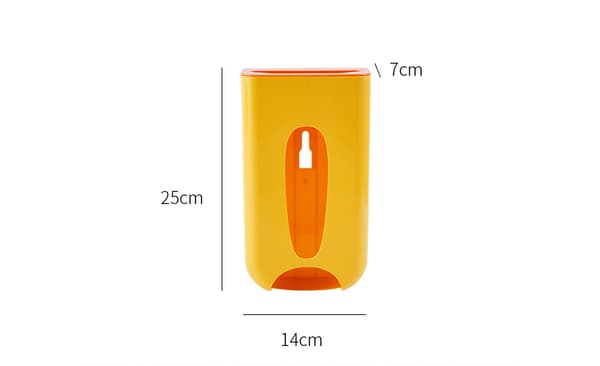 Wall-mounted storage box for plastic bags, orange, 14*7*25cm