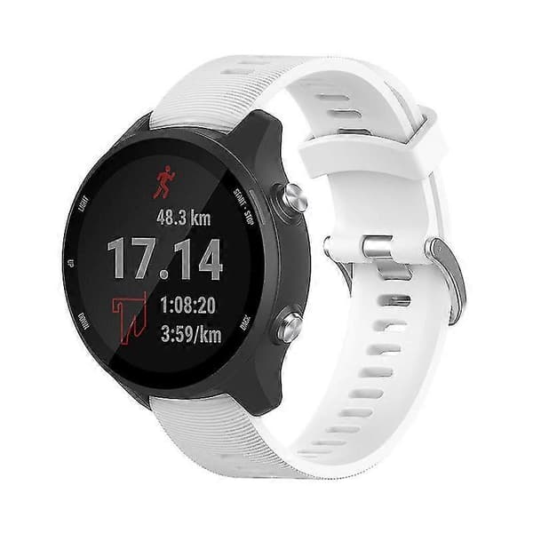 Garmin Forerunner 245 Silikone Urrem Udskiftningsrem til Forerunner 245 White