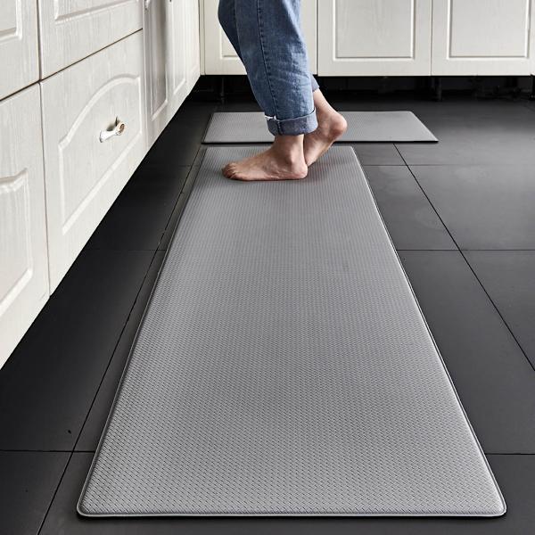Non-Slip Design Mat, Agate Grey, Reliable Material & Comfortable Support, Versatile Kitchen Mat with Wipeable Surface for Easy Cleaning, 45*75cm &