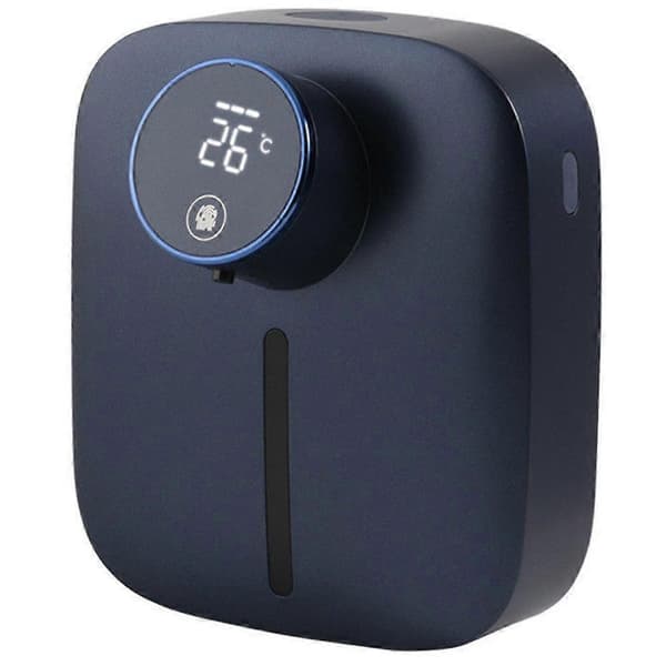 USB Uppladdningsbar Multifunktionell Väggmonterad Automatisk Tvåldispenser Sensor LED Digital Display Tvåldispenser 320ML Blue