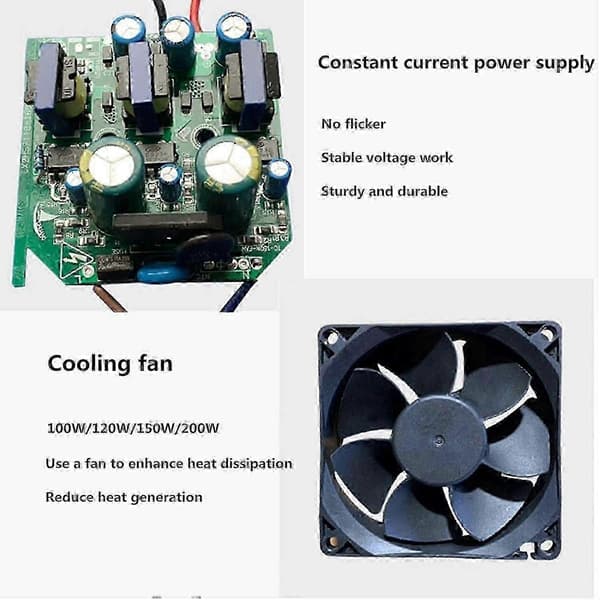 LED-pære E40 200W for høye tak, 6500K dagslys, 20000lm