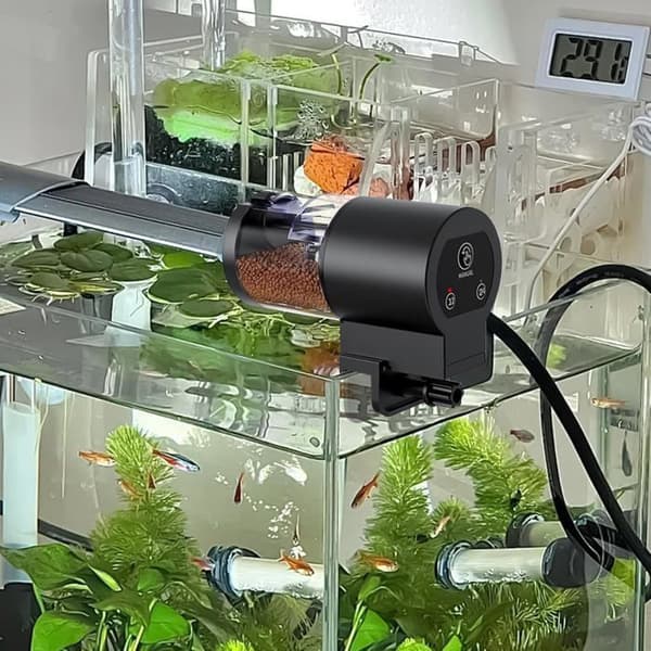 Automatisk akvariefoderautomat - 100 ml automatisk fiskmatdispenser | Matdispenser