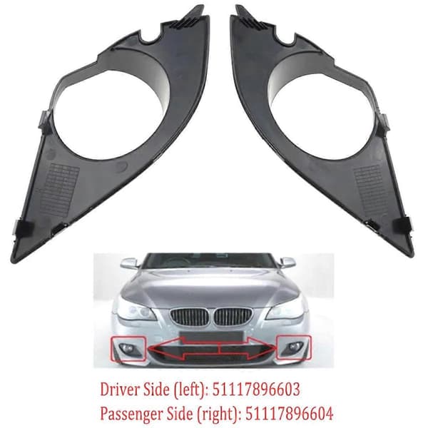 Tåkelysdeksel Lamperamme Grill For 5-serie E60 E61 M Pakke Black