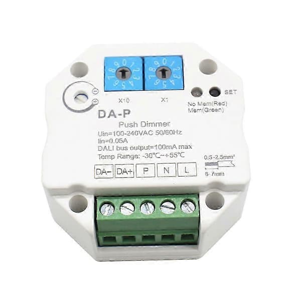 For DALI Push LED lysdæmper 110V-240V med hukommelsesfunktion Smart Control