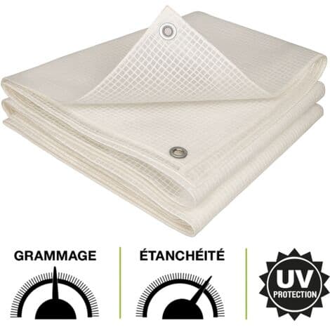Cuttable Protective Tarp - 160g/m² - Reinforced Polyethylene - Ripstop - 4 x 10m - Transparent