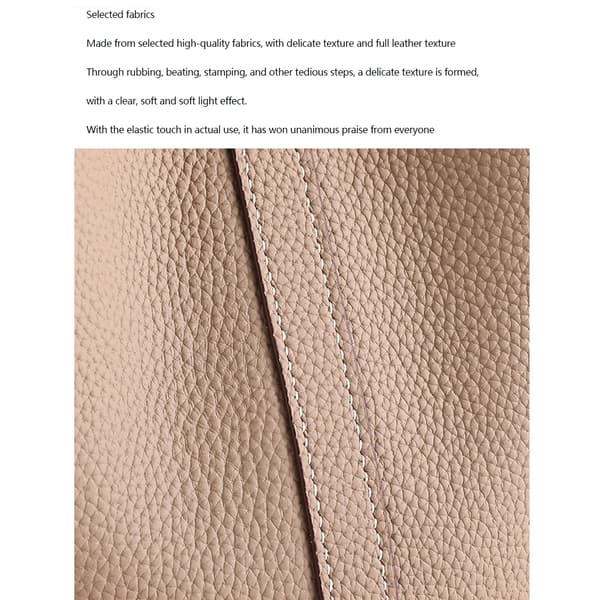 Ljusgrön Ko Läder Hinkväska Rymlig Lychee Textur Perfekt för Vardagsbruk Light green