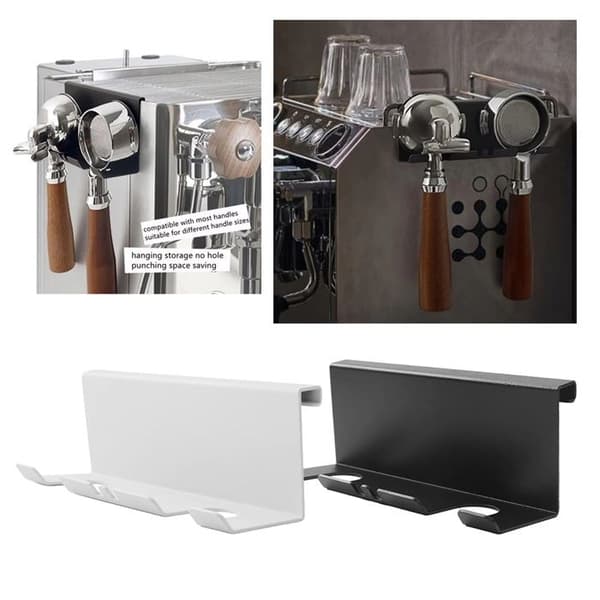 Kaffestamperstation, filterholder til 51-58 mm stampere, pladsbesparende til køkken, hvid