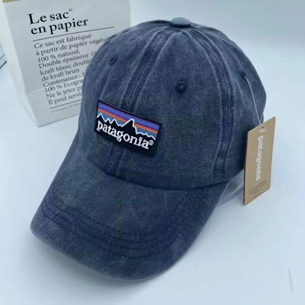 Vattenvättad Patagonia-baseballkeps, golfkeps, ankkeps, avslappnad solskyddskeps för utomhusbruk Dark blue