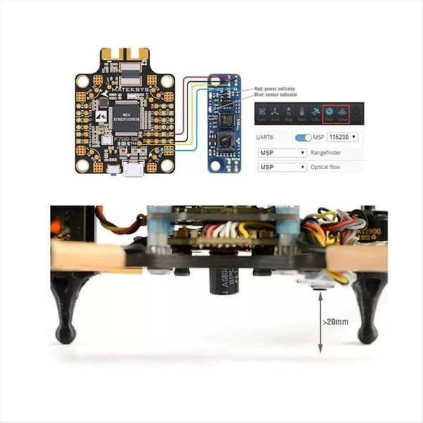 Optisk Flow Sensor og LIDAR 3901-L0X INAV Flow Sensor Modul til RC FPV Racing Freestyle F4 Flyvekontrol Drone