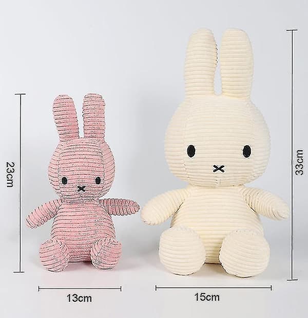 Miffy Fløjlsbamse - 25/35 cm White 25CM