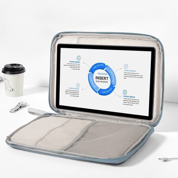 KOTSREN TABLETETUI - Til 10-11\" tablets og laptops - PU-læder - Blå - 21 x 28 cm