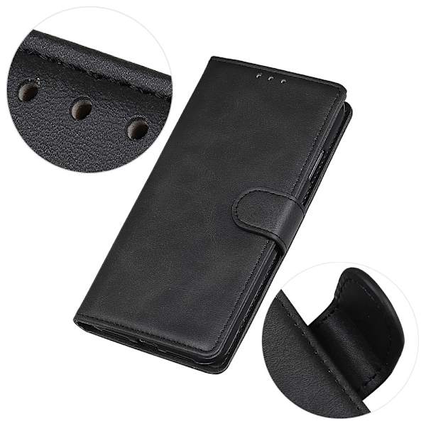Nokia 2.4 - Solid Plånboksfodral - Svart Black Svart