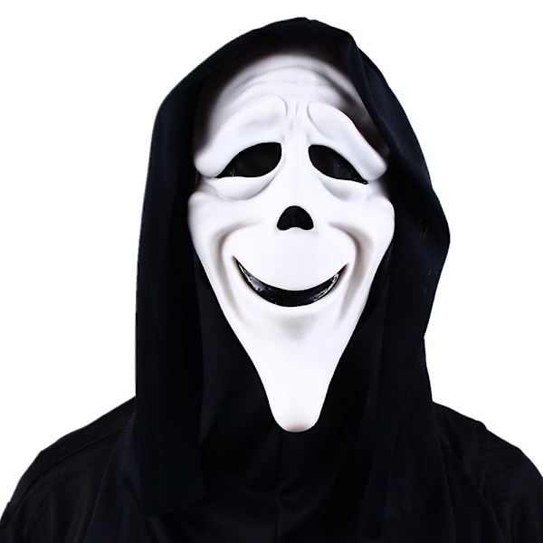 Ghost Face Scream Film Skräckmask Halloween Mördare Cosplay Vuxen Dräkt Skrikande Rekvisita Skräck Dödskalle Mask Script Kill Demo E