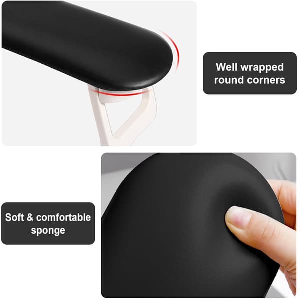 Nail Armrest - Foldable - Armrest Nail Stylist - PU Leather Nail Hand Rest - with Table Mat - for Nail Technician