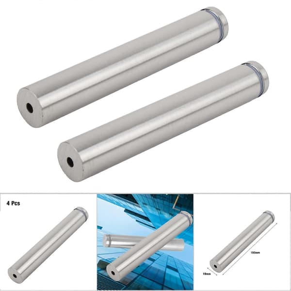 Højkvalitets hule glas søm i rustfrit stål, reklamesøm, 4 stk.