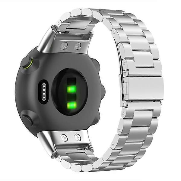 Til Garmin Forerunner 45/45S/Swim 2 Quick Release Urrem Metal Urrem Udskiftningsrem Multicolor Silver