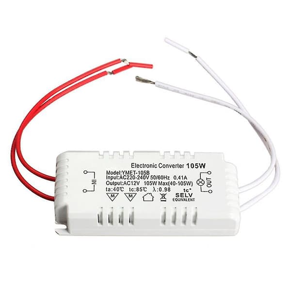 105W 12V Halogenlampa LED Elektronisk Transformator Strömförsörjning Driver