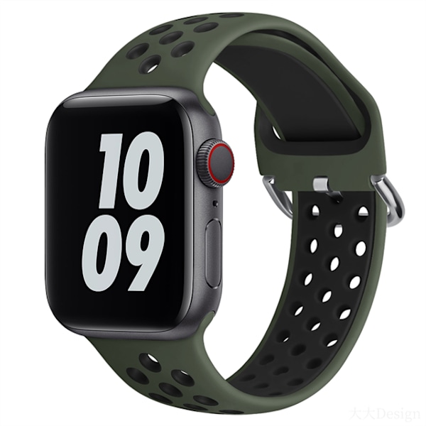 Kellon rannekkeeseen yhteensopiva ranneke 44mm 49mm 45mm 41mm 40mm 38mm 42mm Hengittävä ranneke bralet iwatch series 8 7 se 6 5 4 3 Ultra 49mm 16 Army Green Black other: 38MM 40MM 41MM