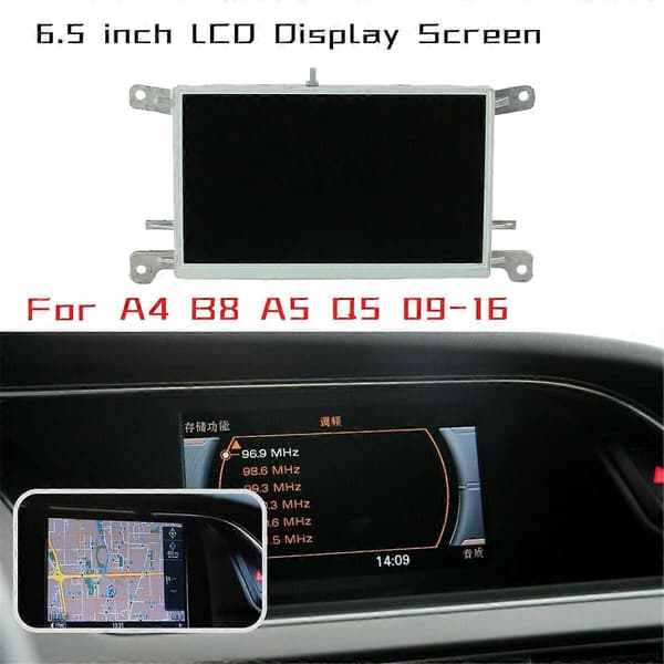 6,5 tommer LCD-skærm til - A4 B8 A5 Q5 09-16 Bilnavigation silver