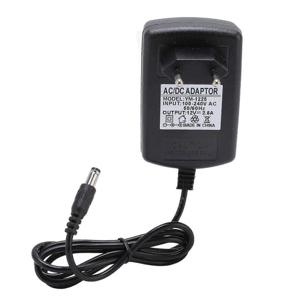 12V 2.5A Strømadapter 5.5x2.5mm DC Strømkabel for LED-skjermer Høyttaler Sikkerhetssystemer EU Plug