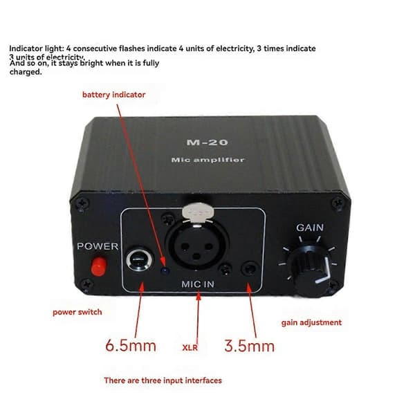 Dynamisk mikrofon kondensatormikrofonforsterker M-20 Audio A