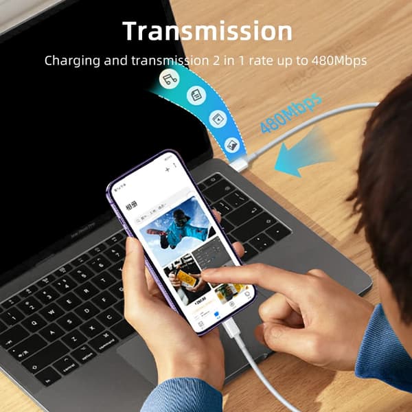 PD3.0 20W Snabbladdare Datakabel För iPhone 14 13 12 Pro Max AirPods iPad USB Typ C Till Lightning Kabel 4 PCS 4 PCS 1m