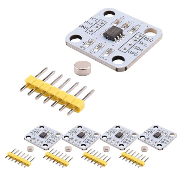 5 stk. AS5600 magnetisk encoder magnetisk induktionsvinkelmålingssensormodul 12-bit høj præcision